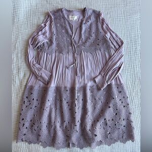 Anthropologie Floral Lace Tunic Dress